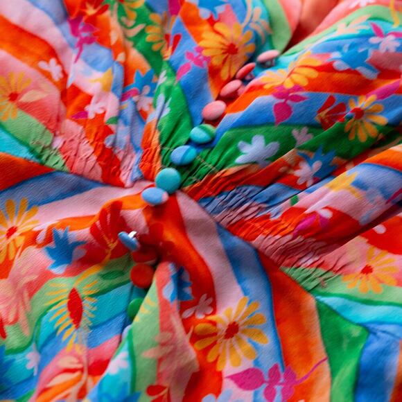 SALONI Striped Lea Dress - Size 2 - Picture 6 of 7